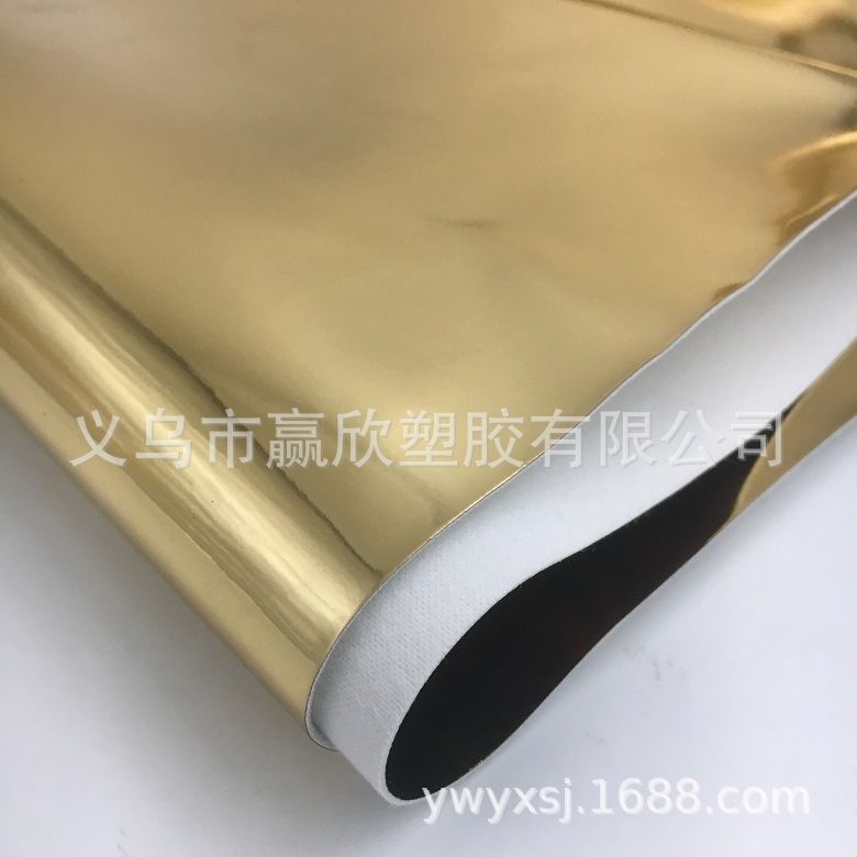 金属镜面幻彩高光pu革贴膜镭射箱包鞋材亮面皮革面料pu皮 人造革