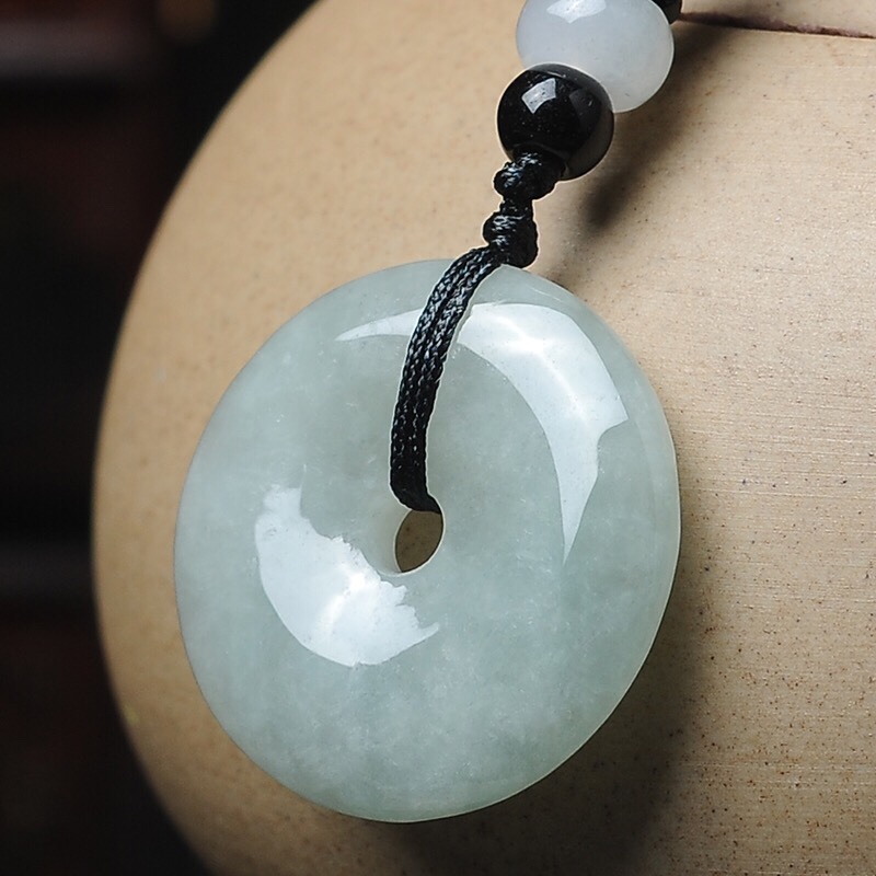 Natural Burmese jade peace pendant