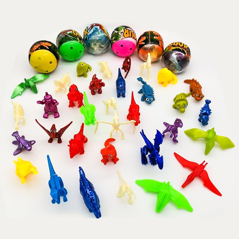 Assembled dinosaur eggs