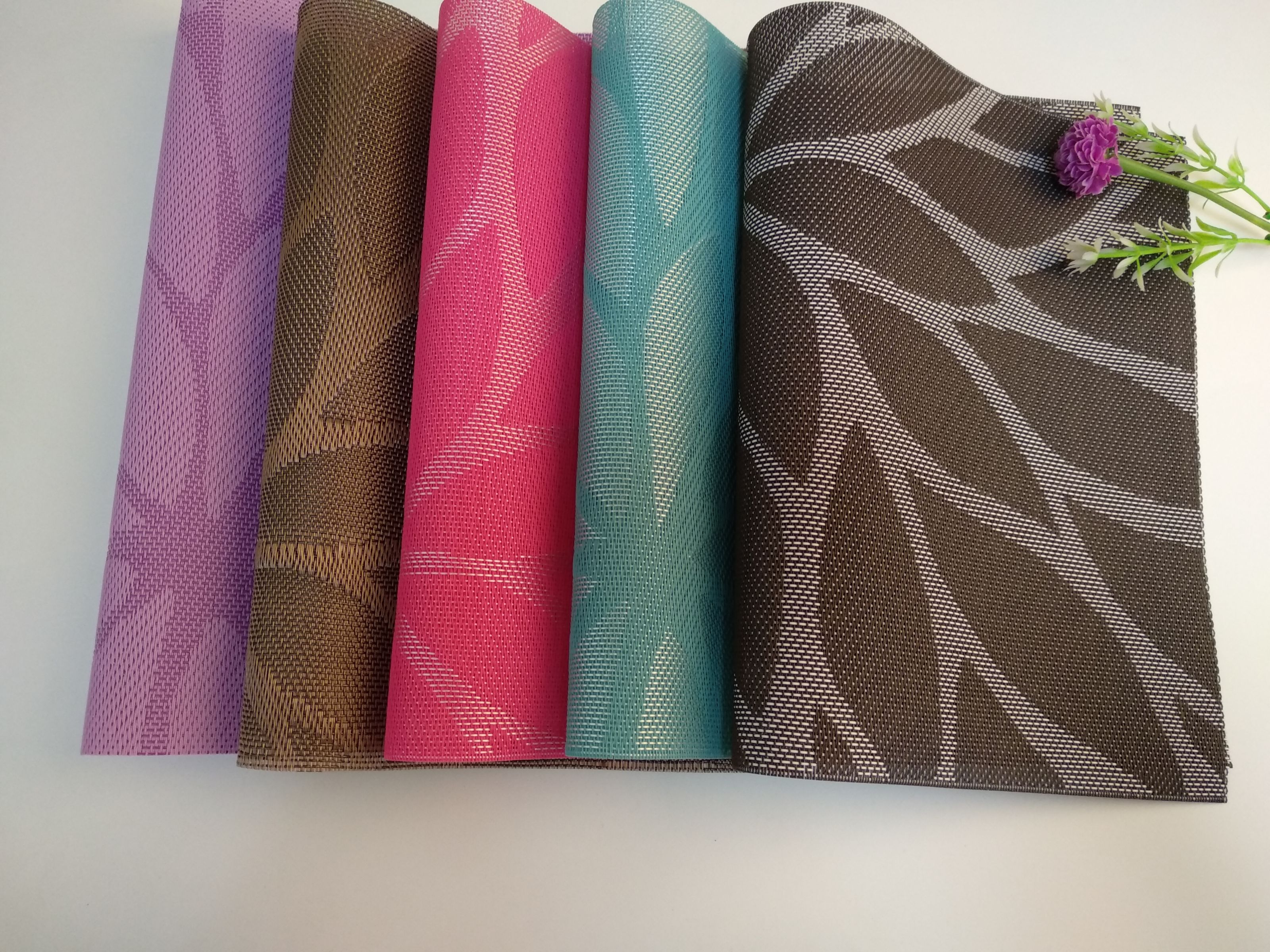 New PVC anti-slip and heat-insulating mat, European-style Western placemats, mesh jacquard placemats