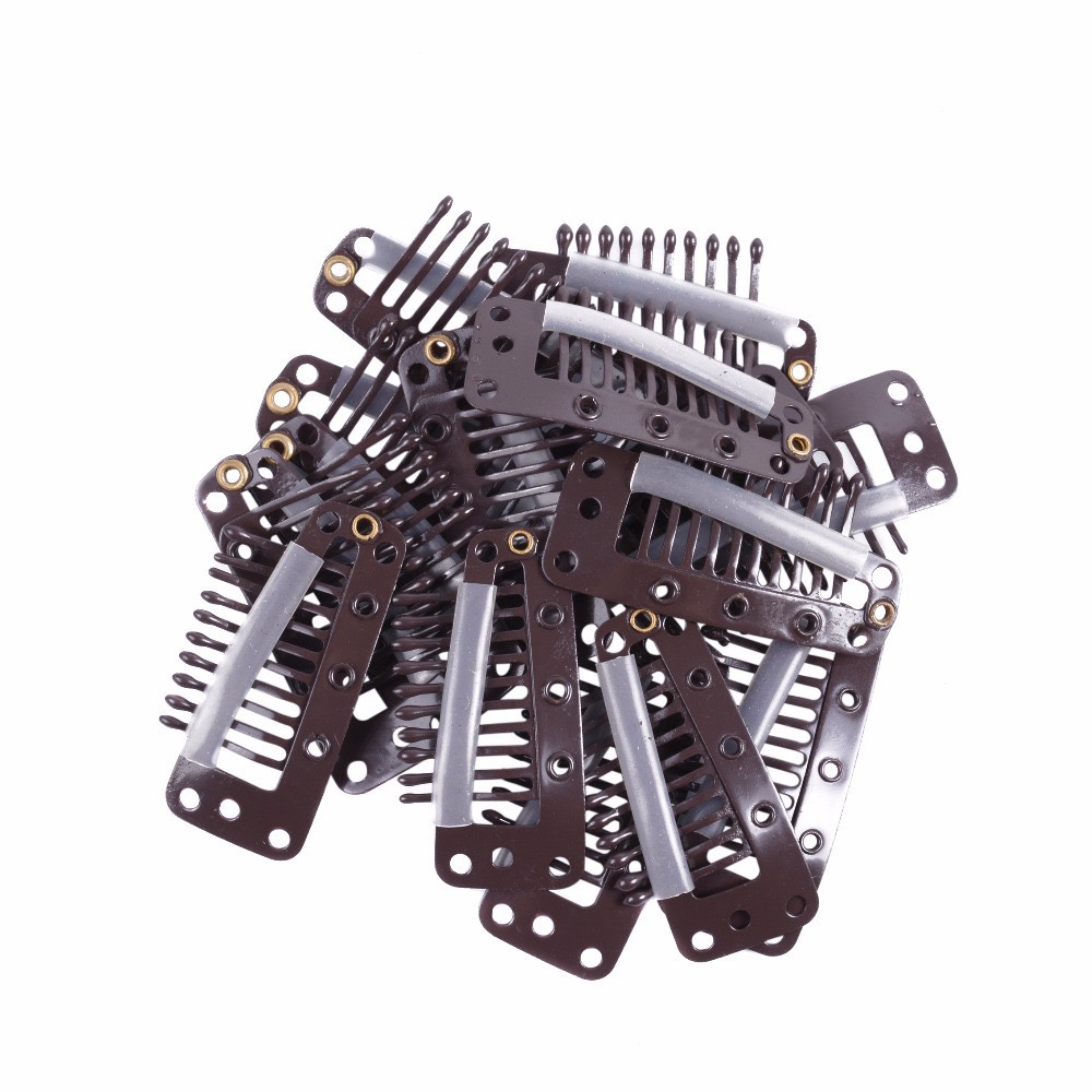 假发专用DIY3.6CM十齿水滴不生锈碳钢假发夹子接发卡子BB夹详情图6