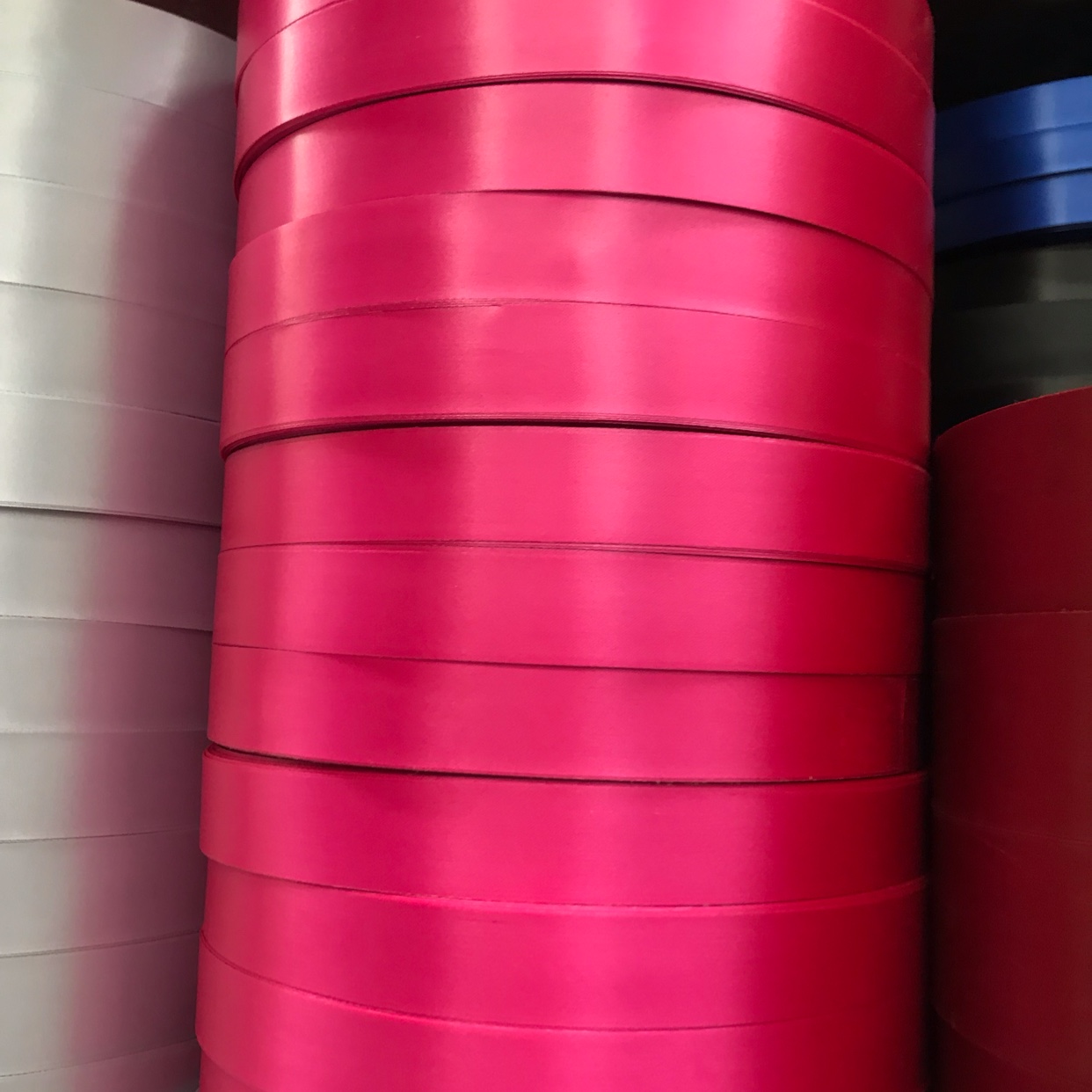 Plum red silk ribbon