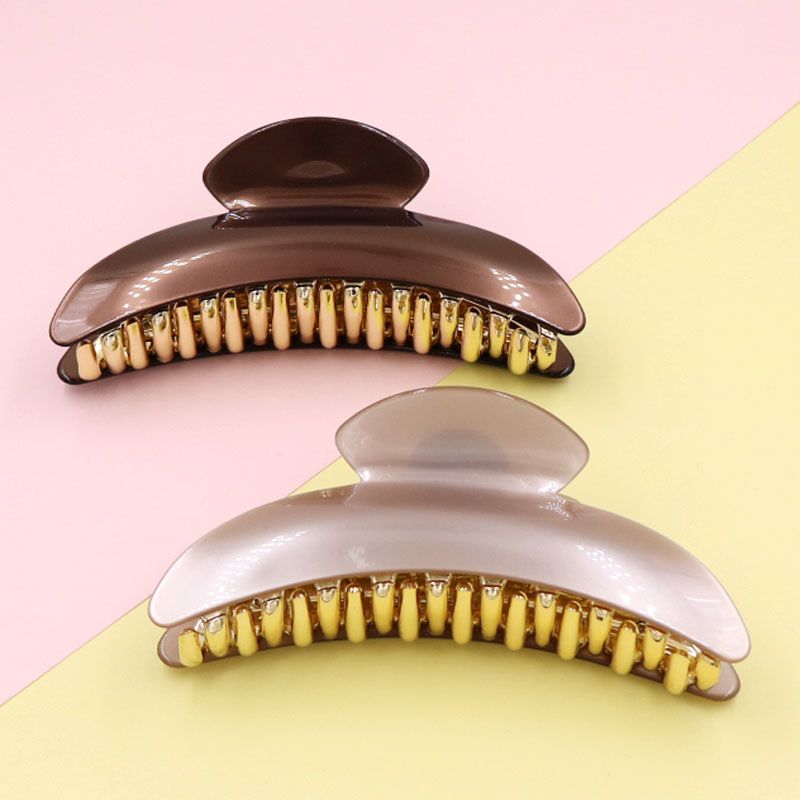 Korean Super Size Hair Clip Vertical Clip Solid Color Clip Clip Hair Hair Ponytail Clip Acrylic Hair Clip Hair Accessories