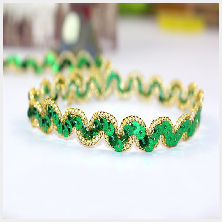 厂家直销多色金银丝亮片花边辅料 diy手工服装饰品配件窗帘配件产品图