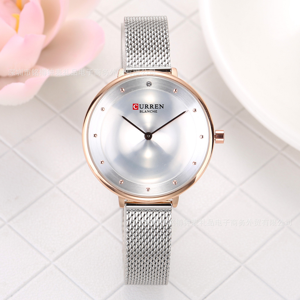 curren Stainless Steel Mesh Strap Women's Waterproof Watch 1 undefined