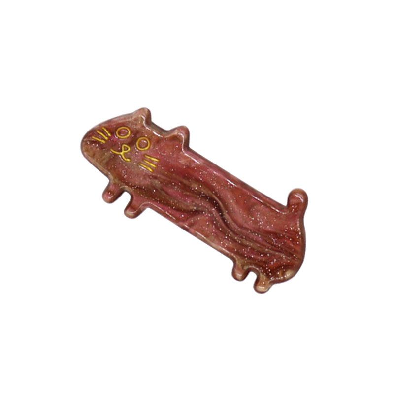 星空鸭夹/醋酸发夹/猫咪鸭夹白底实物图