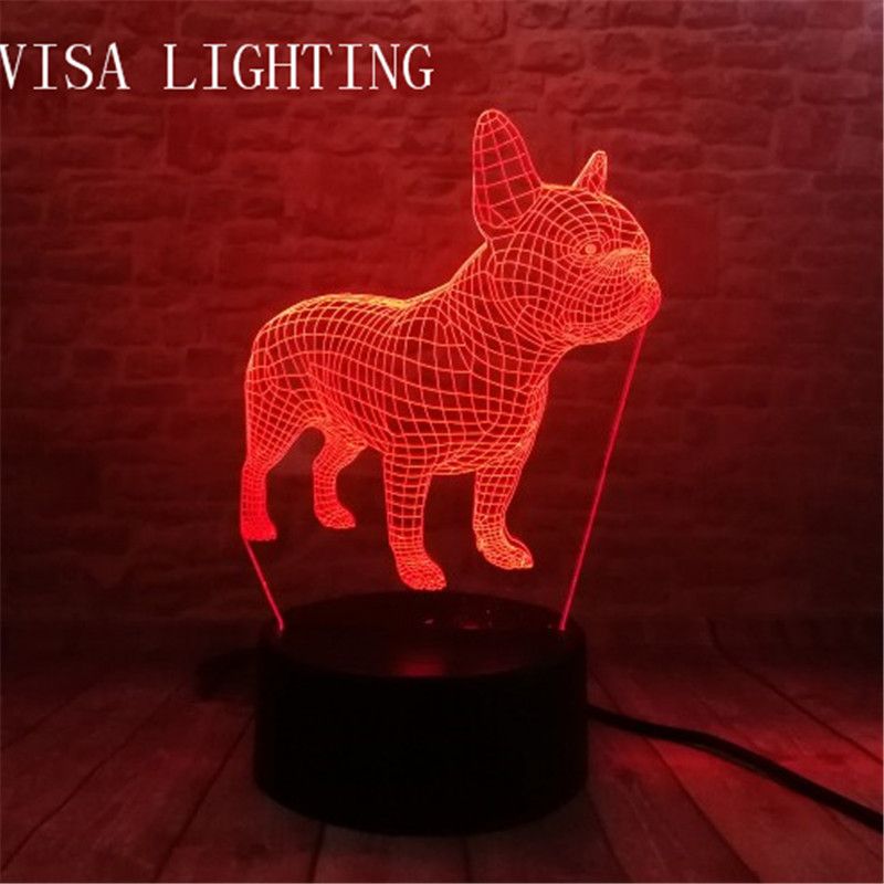3d Shapi Dog stereoscopic table lamp, led night light, plug-in bedroom bedside lamp, creative gift detail image 4