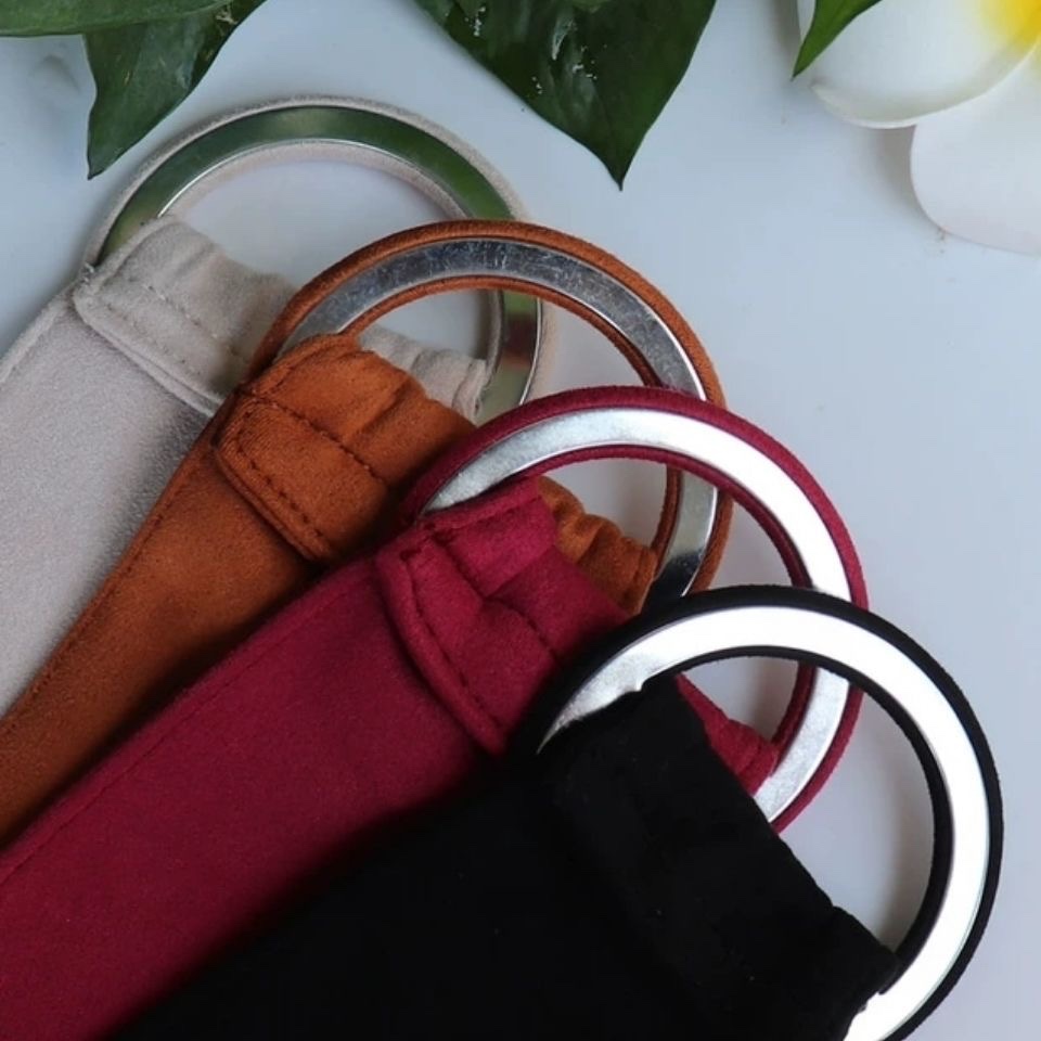 Source Factory Wholesale: Round Buckle Frosted Flannelette Ladies Wide Waist Cover Fashion Ladies Belt Down Coat Belt Skirt undefined