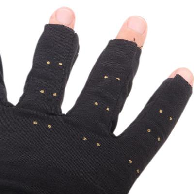 日常护理铜纤维防滑半指压力手套运动半指手套详情2