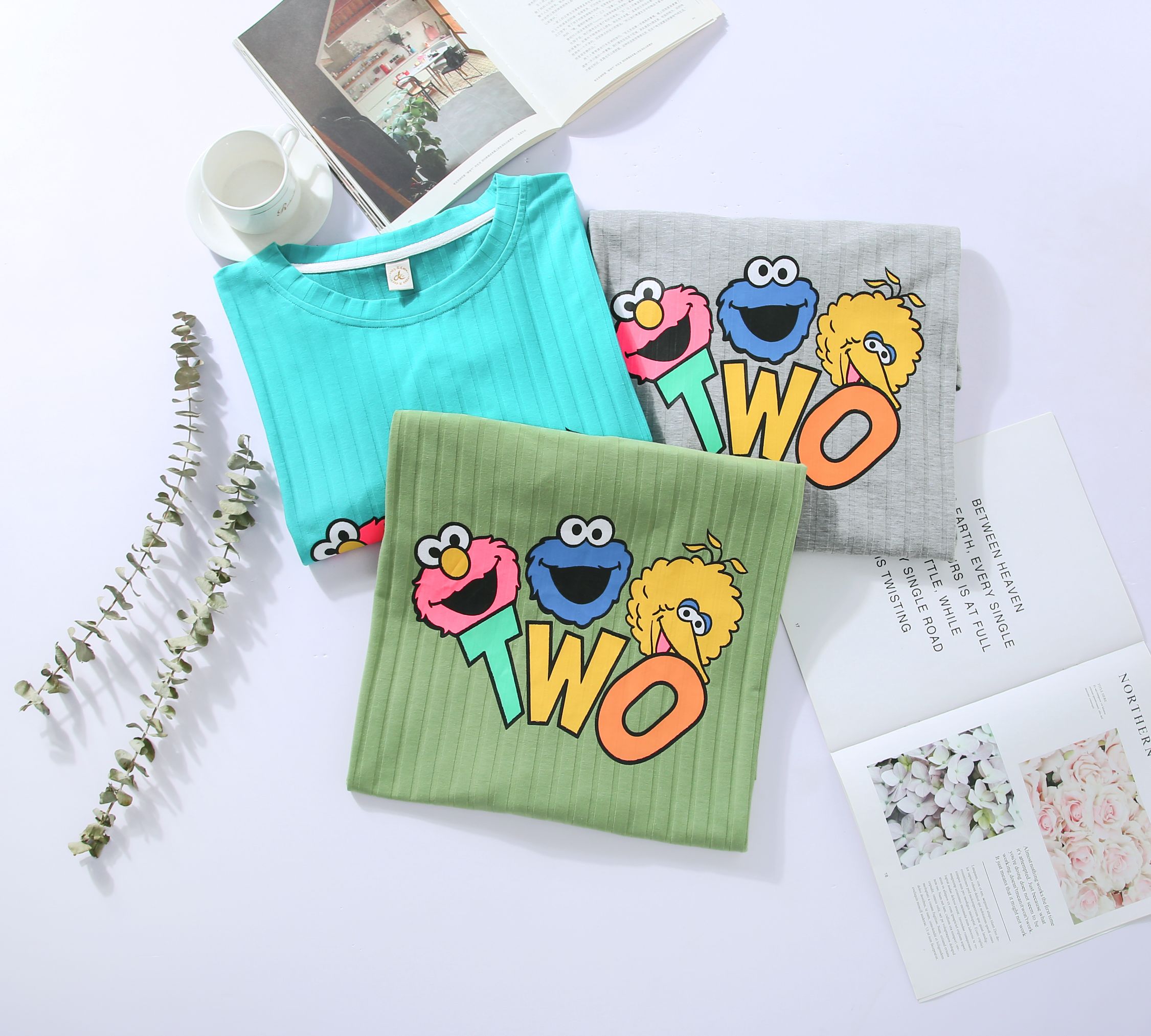 New style of pure cotton casual home wear printed dress TWO detail image 1
