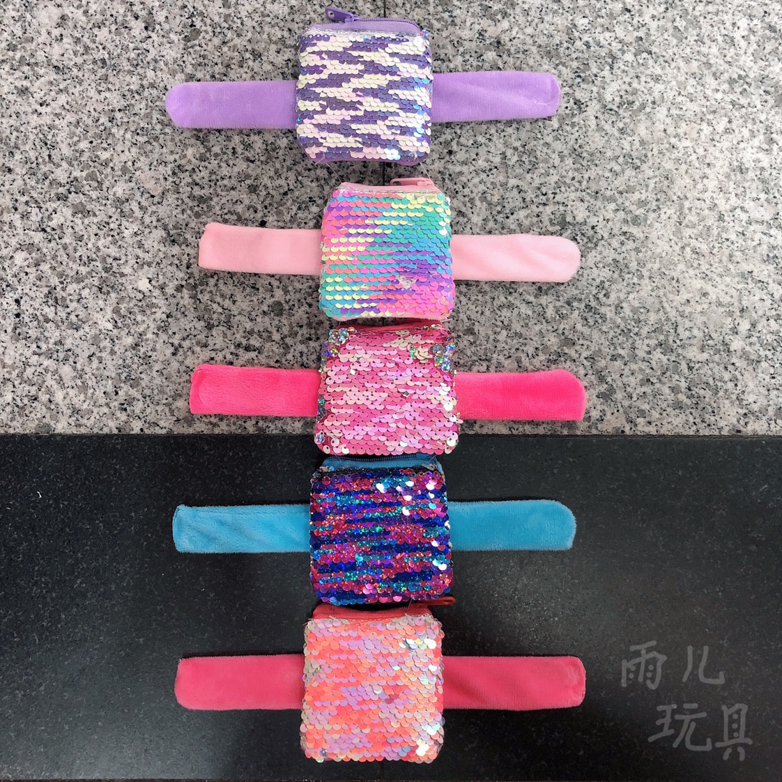 Glitter splash-ring plush Purse glitter splash-ring square glitter purse splash-ring bracelet