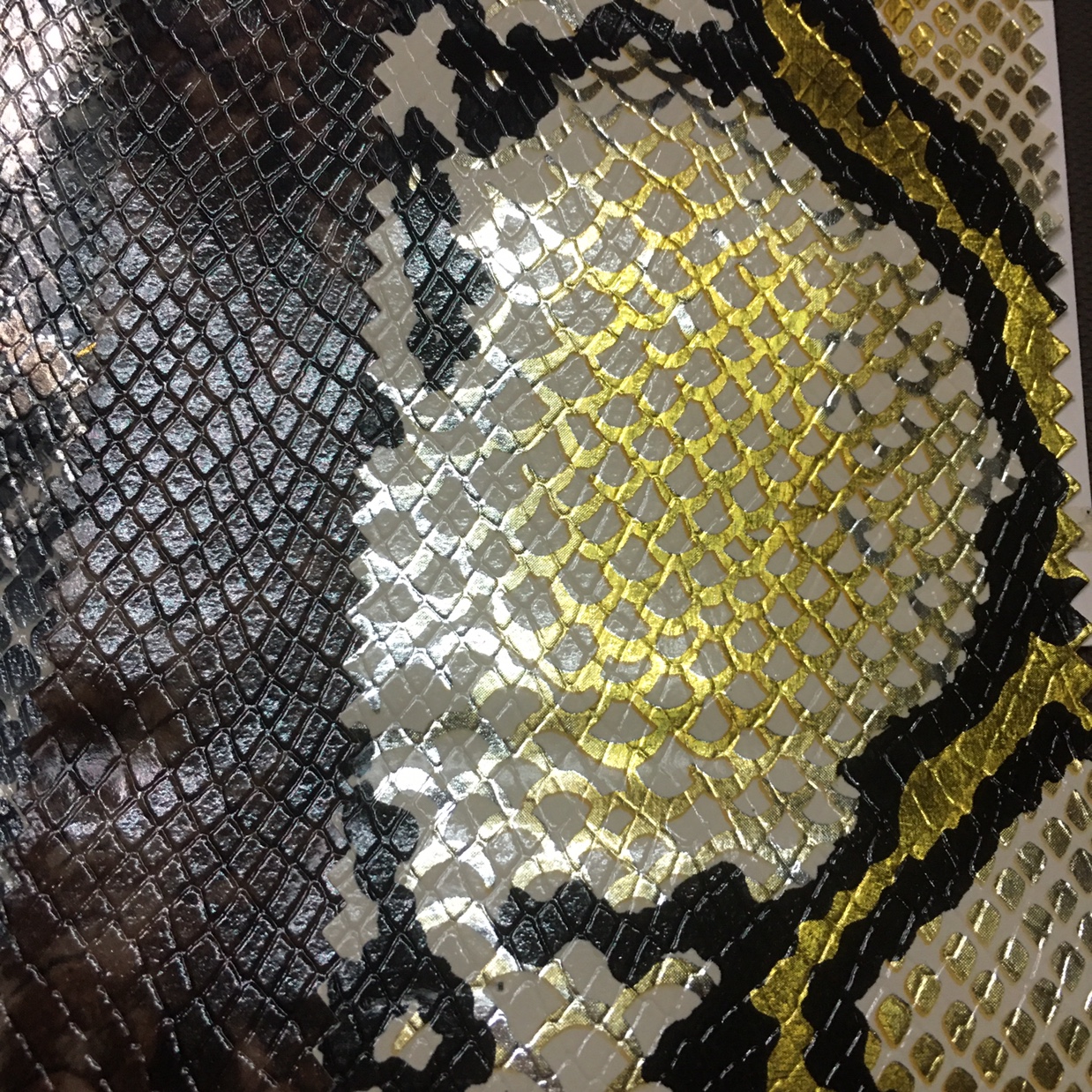 Python-patterned leather