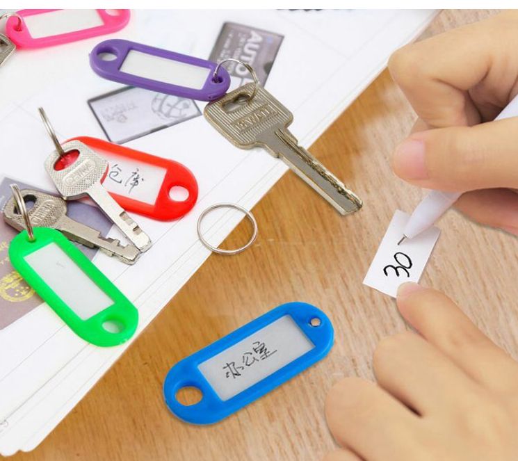 卡卡五金 1746带环钥匙圈+圆形钥匙牌套装日用家居用品百货配件详情图6