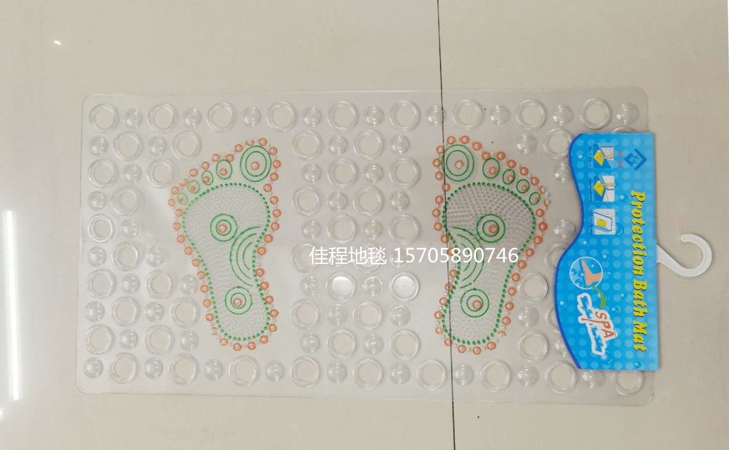 Transparent round-hole colored foot bathroom mat, anti-slip mat, bathroom massage mat, pvc foot mat, foot floor mat Application Scenario