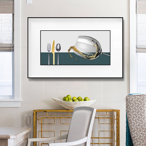 本来·画 双框鎏金画餐厅装饰画