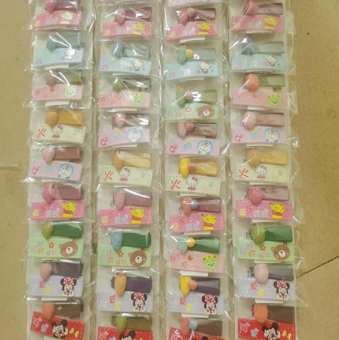 卡通方形ＢＢ夹压夹套装