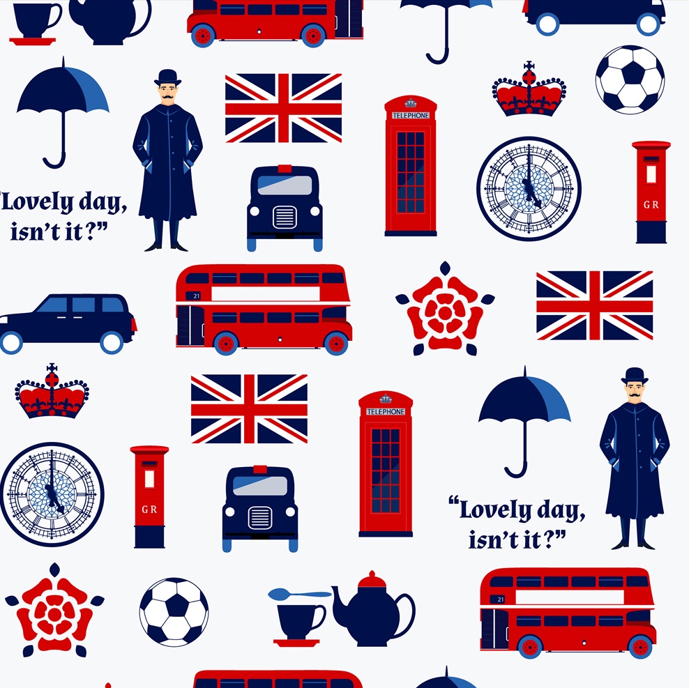 包装纸礼物纸英伦风