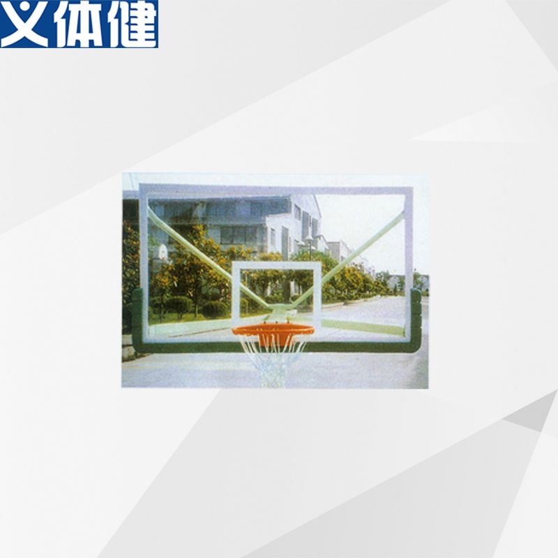 Hj-t093 military body toughened glass backboard outdoor transparent basketball board