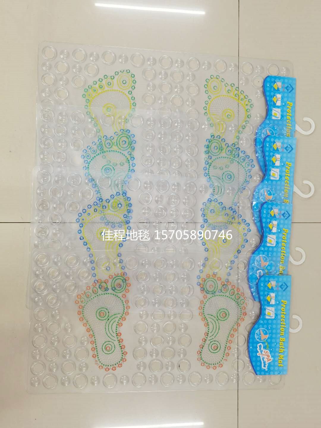 Transparent round-hole colored foot bathroom mat, anti-slip mat, bathroom massage mat, pvc foot mat, foot floor mat details Picture