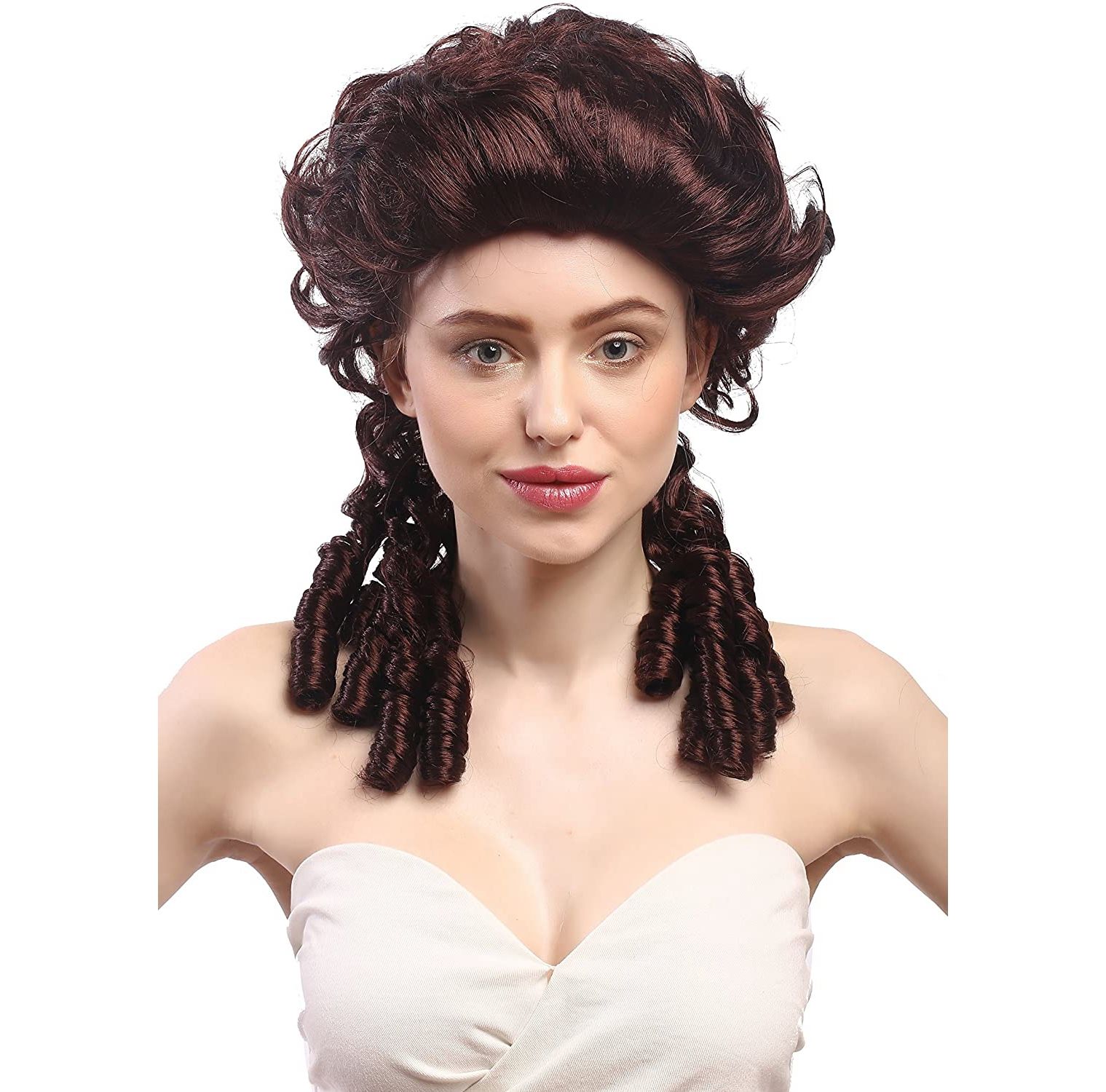Brown hand rolled hairless wig thumbnail