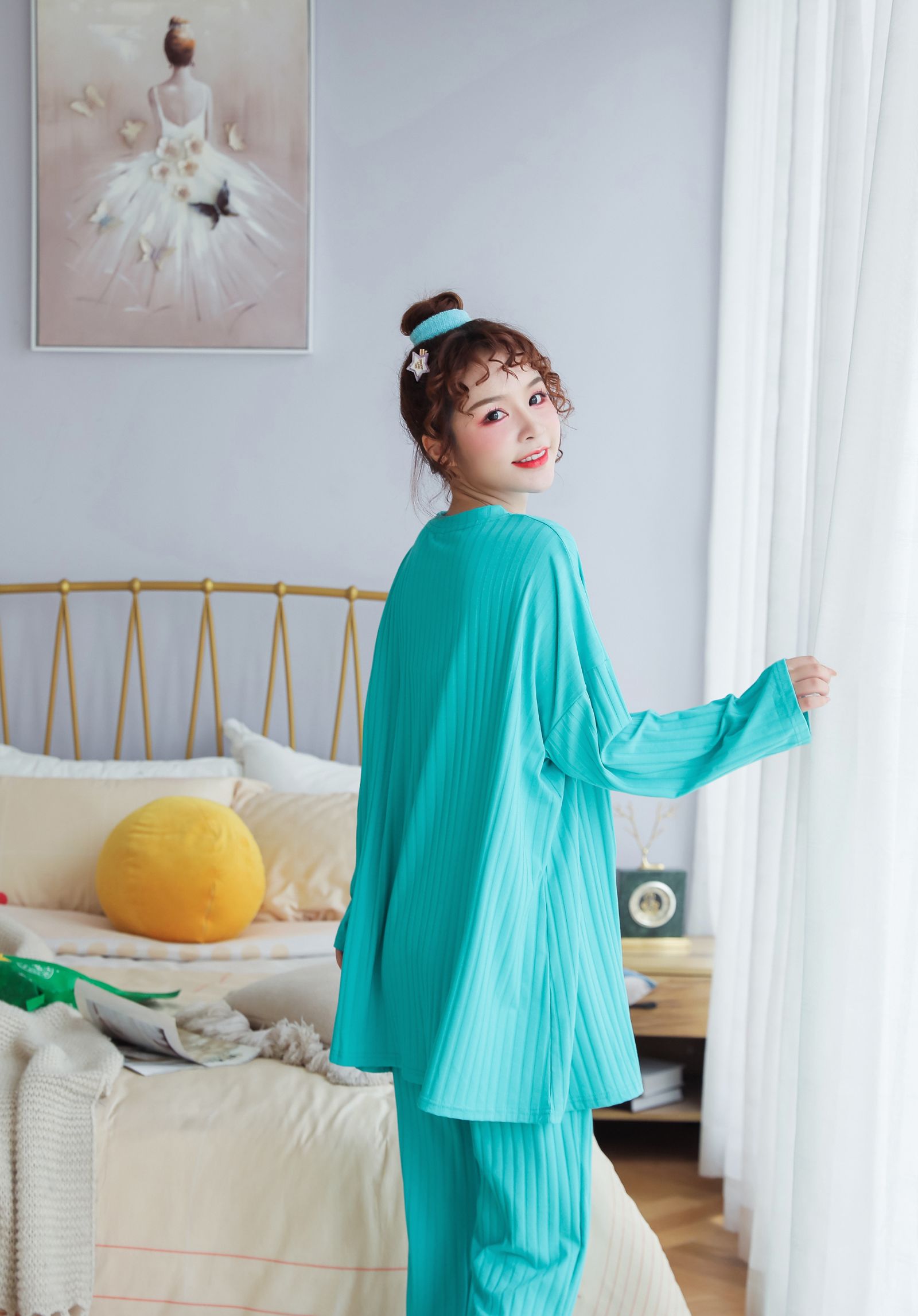 New pure cotton casual home wear with printed rabbit patterns detail image 3
