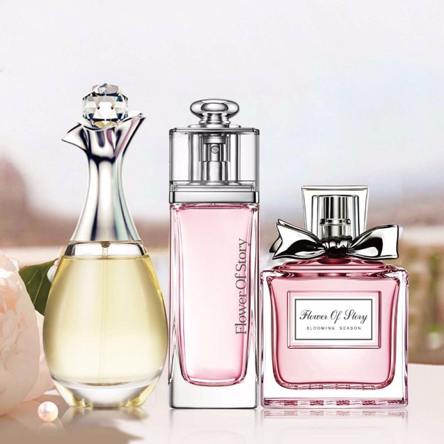 2020 New Flower Story Ladies perfume Set fresh, light and lingering fragrance 25ml*3 bottles
