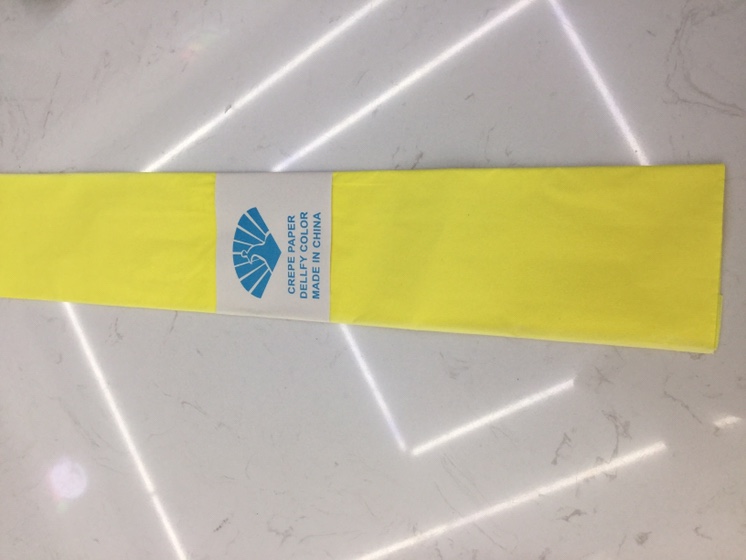 Lemon-yellow crepe paper