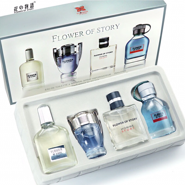 Web celebrity hot style live supply of American and American style men's perfume lasting fragrance four-piece gift box 4*25ML thumbnail