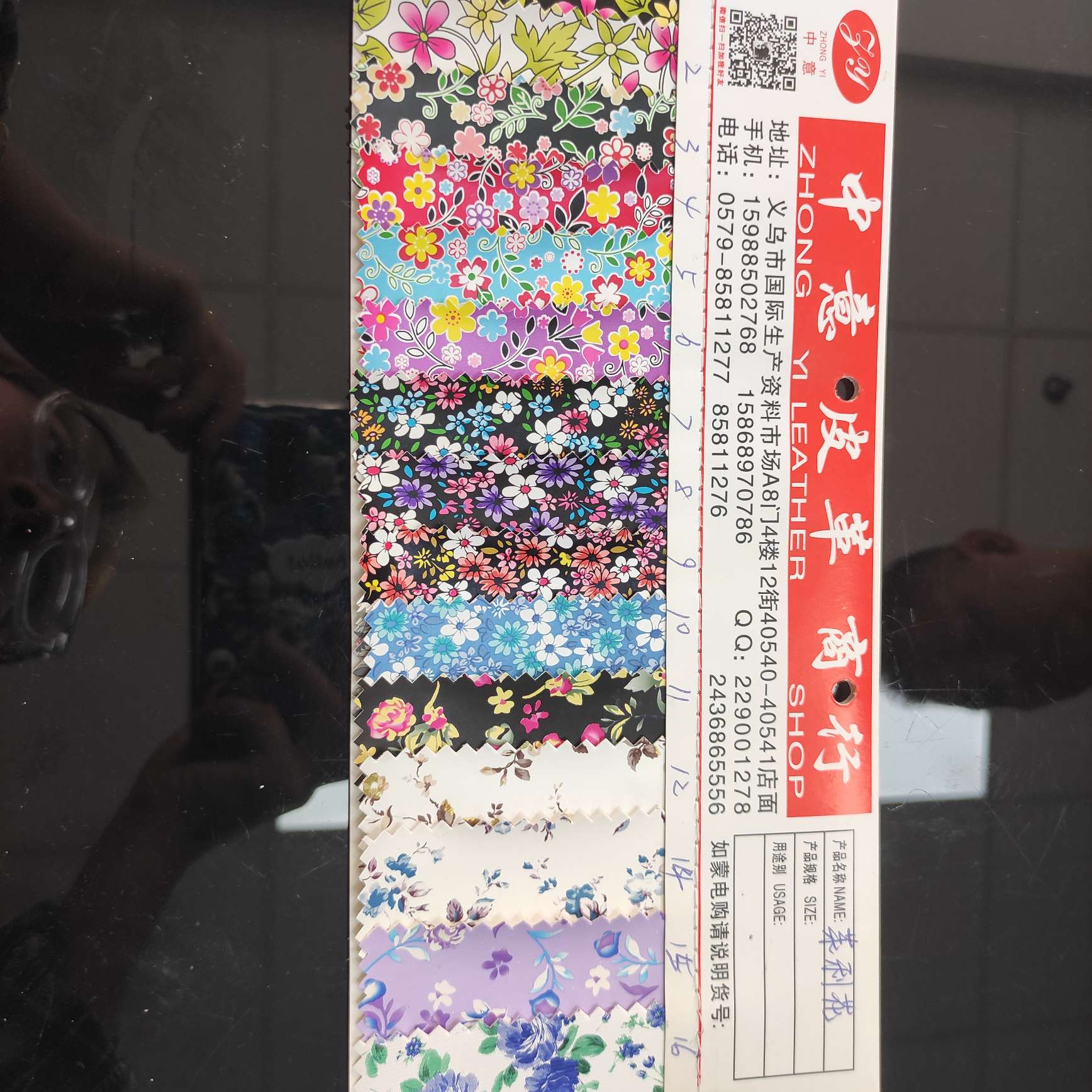 茉莉花大量现货高中低档皮革面料厂家直销热销新款详情图2