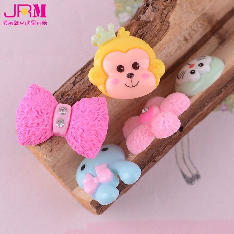 High-quality Korean version of accessories foreign trade children's headdress resin patch mobile case DIY cartoon materials full figure