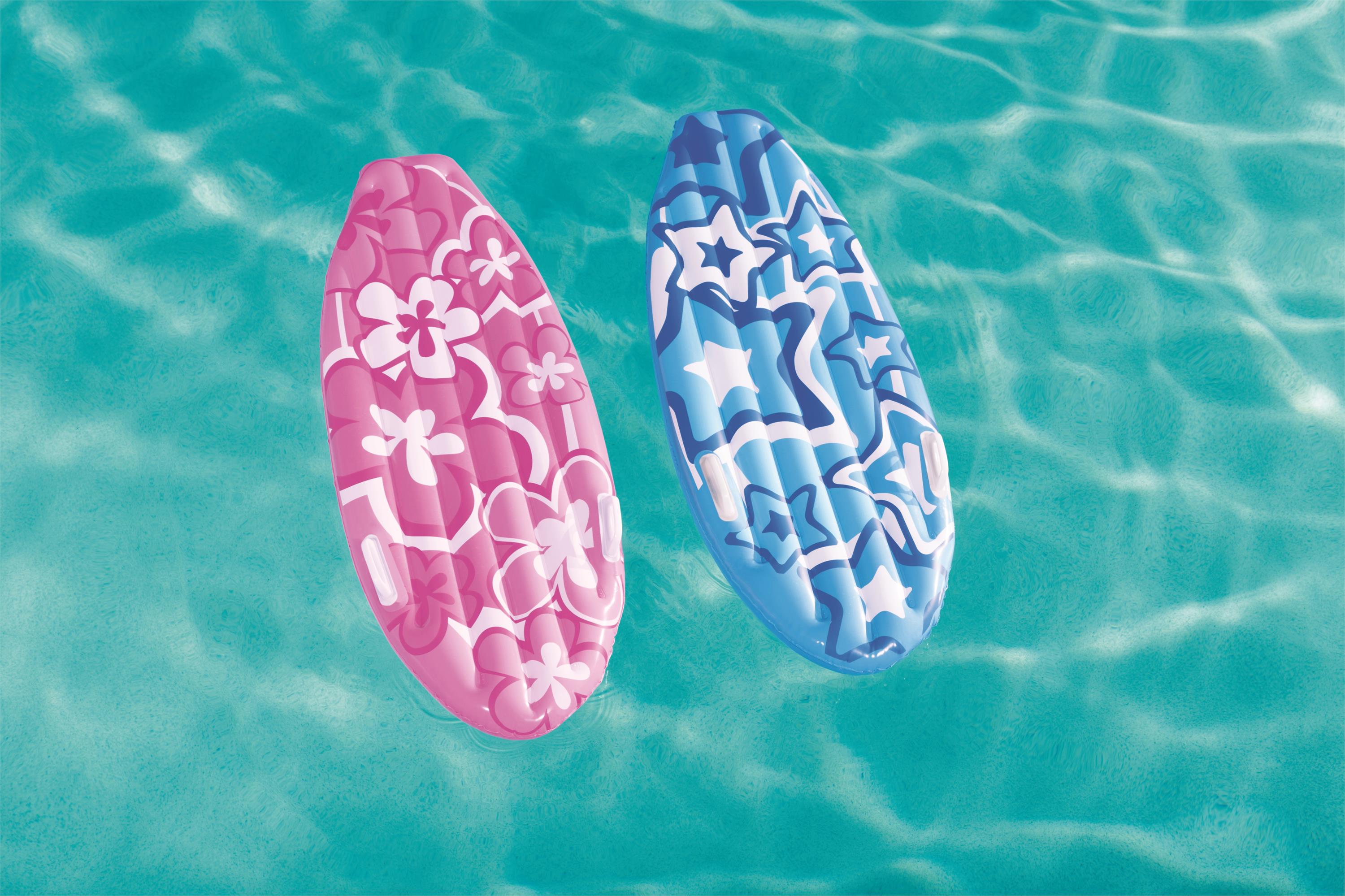 Bestway® 45" x 18"/1.14m x 46cm 儿童冲浪板浮排白底实物图