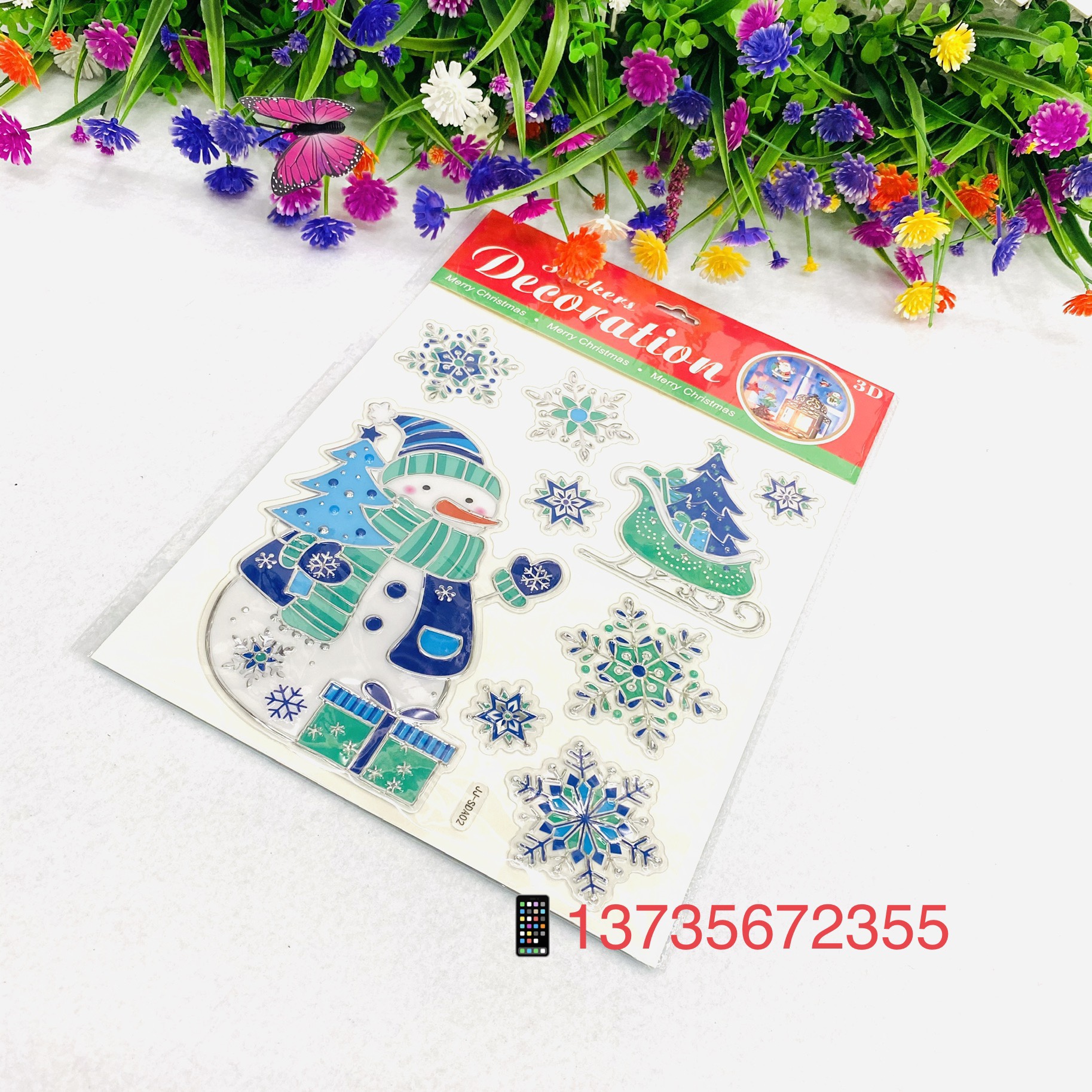 SDA Santa Claus Christmas Tree Christmas Gift Sock stickers details Picture