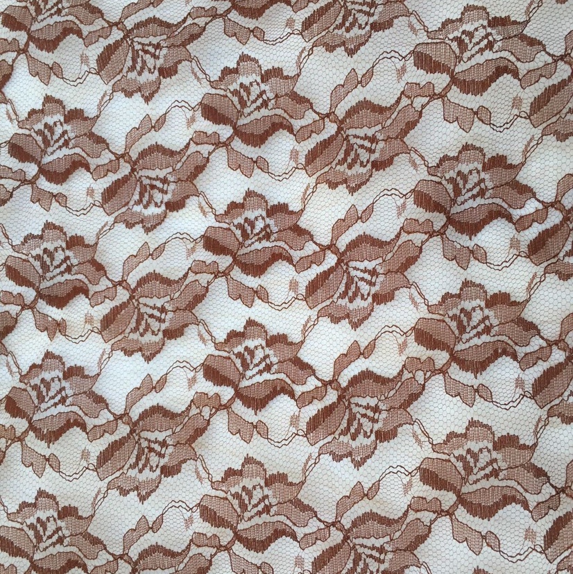 Brown lace flower manufacturer customized polyester fabric clothing decoration curtain gauze toy lace thumbnail