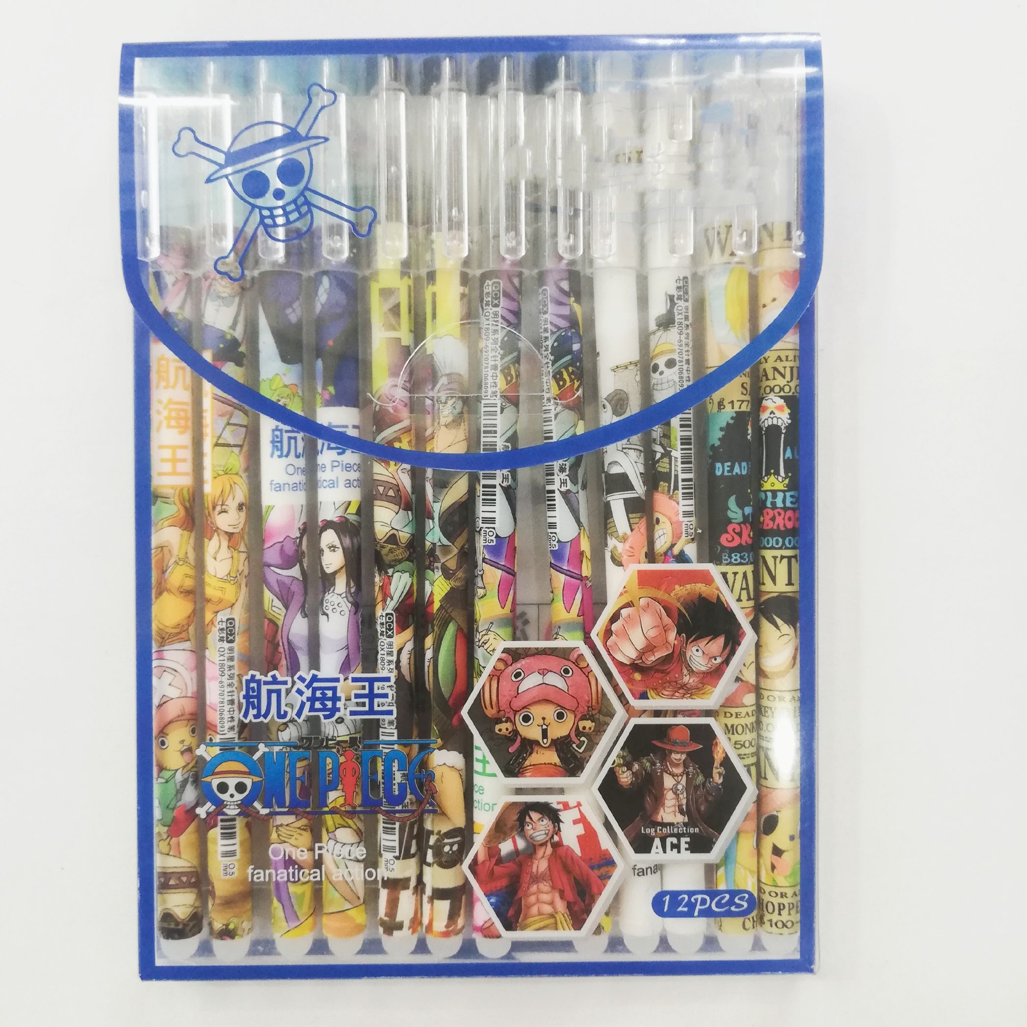 Cute character gel pens from the One Piece anime detail image 1