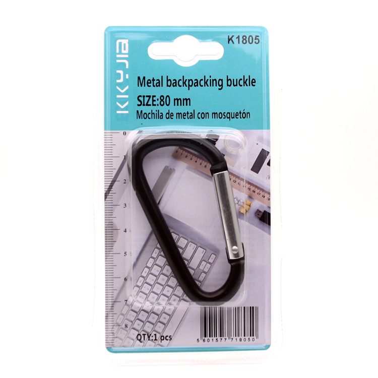Kaka hardware 1805 double bubble card pack D mountaineering buckle 8# (without lock) 100 yuan store small packaging supply full figure
