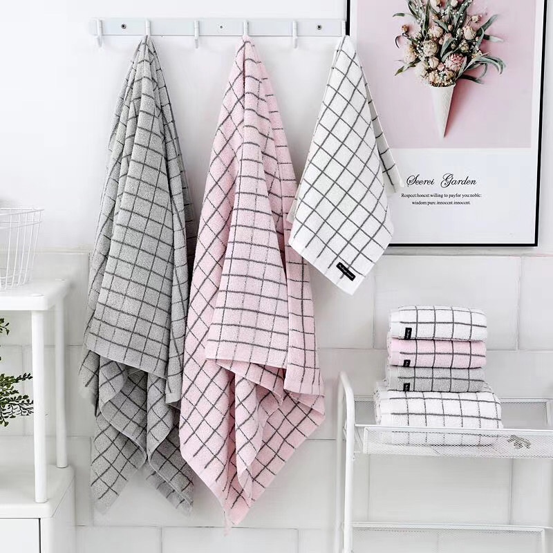 ins简约条纹成人纯棉浴巾70cm*140cm