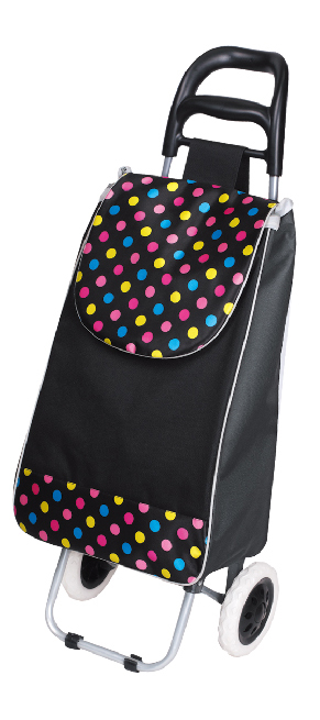 Color-matched fabric grocery shopping tools, small trolley, shopping cart, trolley, household portable small cart, folding luggage cart details Picture