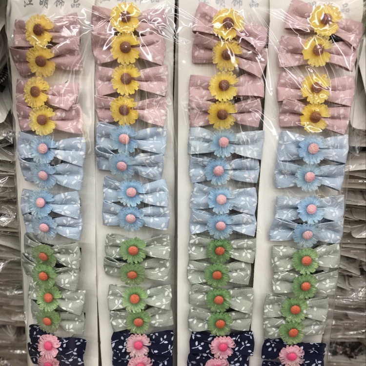 Korean version of the fashion fabric bowknot clip floret clip clip edge clip clip thumbnail