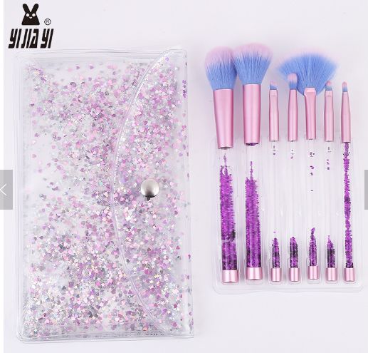 Hot sell 7 sets of Pvc packaging makeup brushes for flash makeup brushes thumbnail