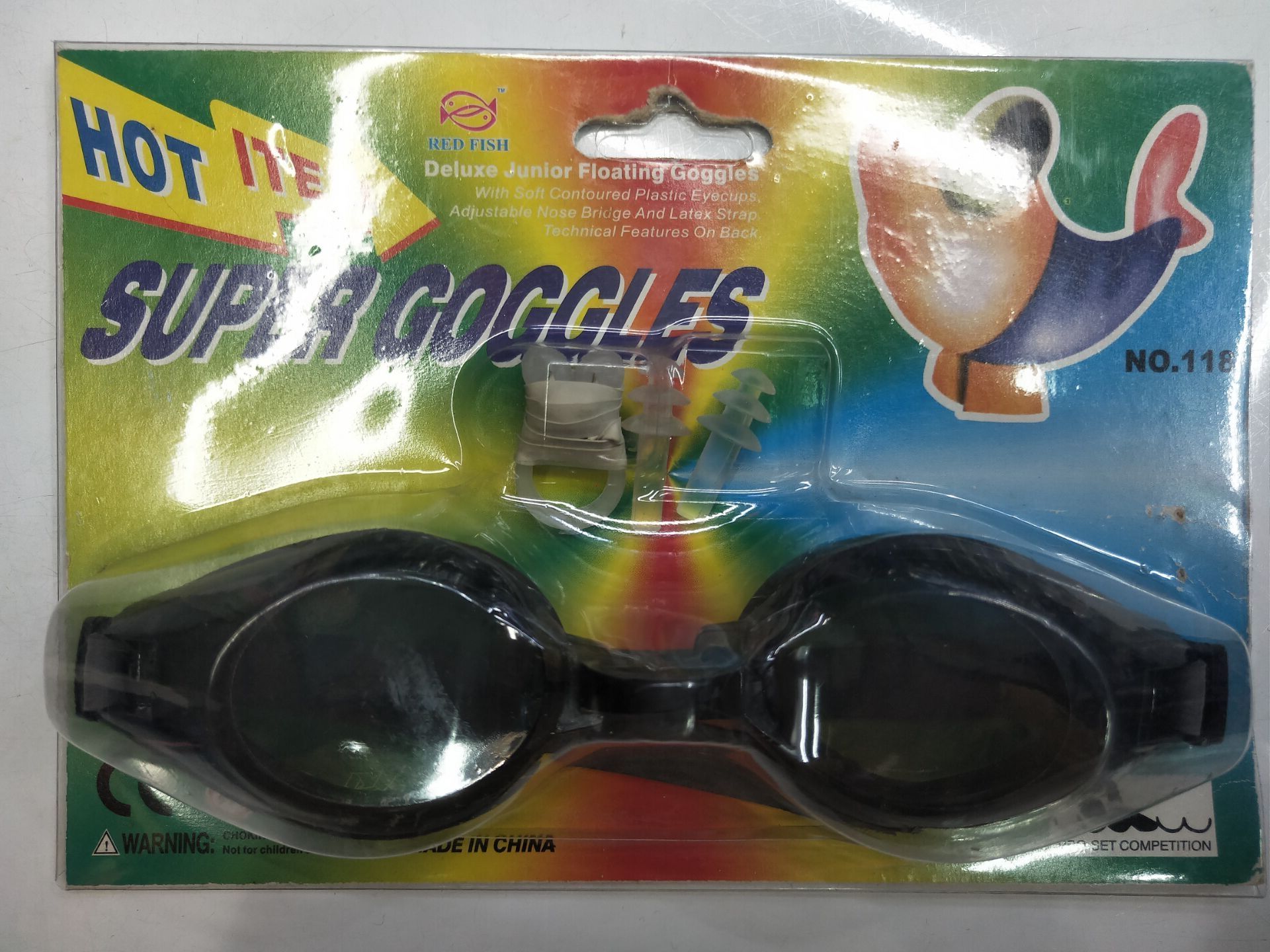 Yiwu swimming goggles wholesale Bo lu supply blister card adult children swimming goggles 118 three sets details Picture