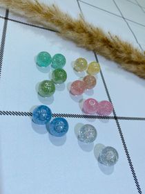 Acrylic semi-porous powder beads headdress accessories