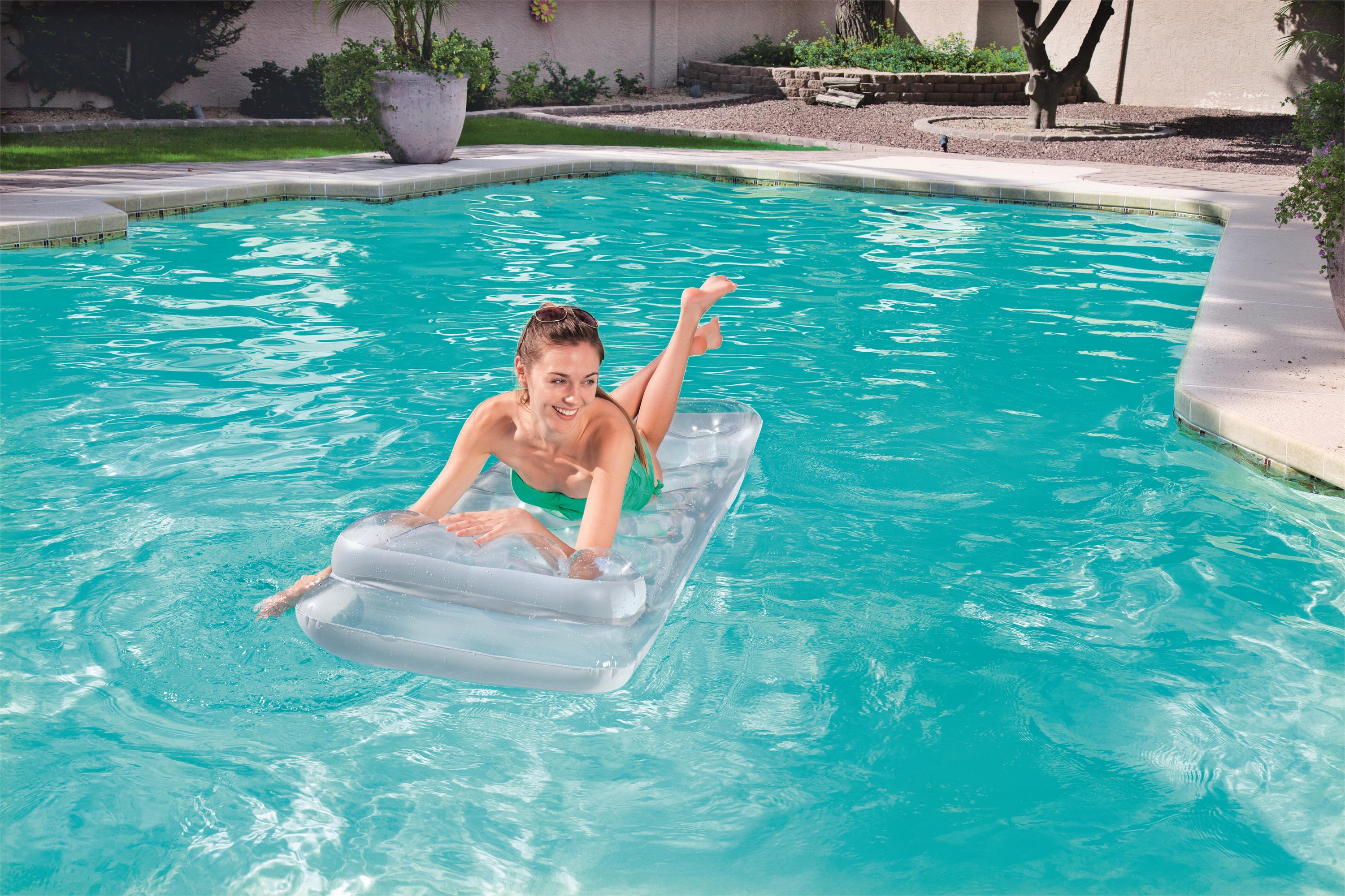 Bestway® 6'2" x 28"/1.88m x 71cm 43024透明十八孔气床