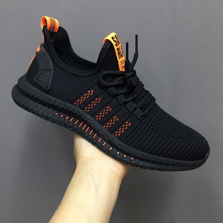 2020 Spring And Summer Casual Shoes Non-Slip Shock Absorption Hollow Flying Woven Men's Shoes A Slip-On Live Sports Shoes Burst Running Shoes Specification drawing