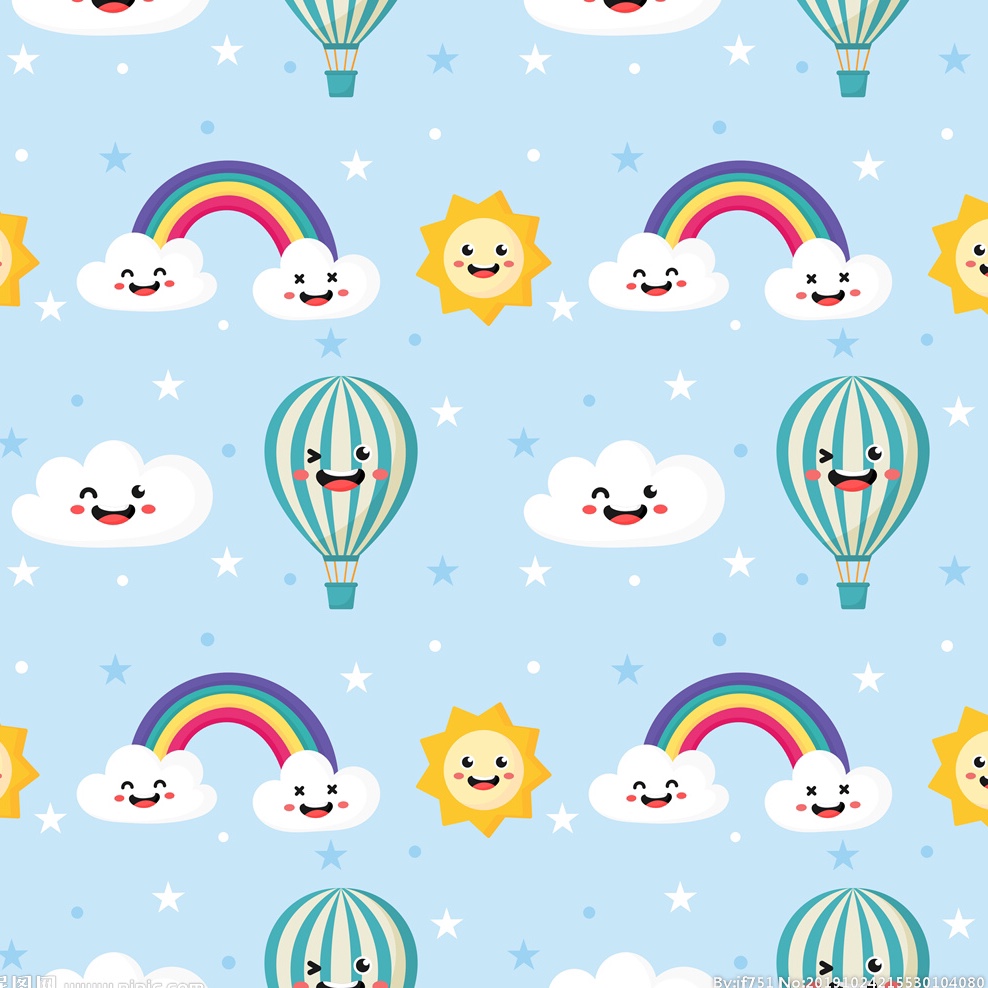 礼物纸包装纸可爱云朵