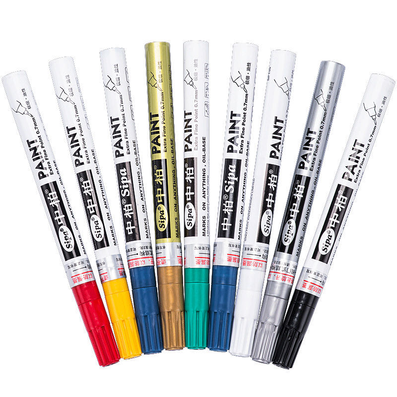 Wholesale genuine Zhongbai SP150 paint pens, 0.7MM fine-tipped needle tube paint pens, tire pens, touch-up graffiti pens Application Scenario