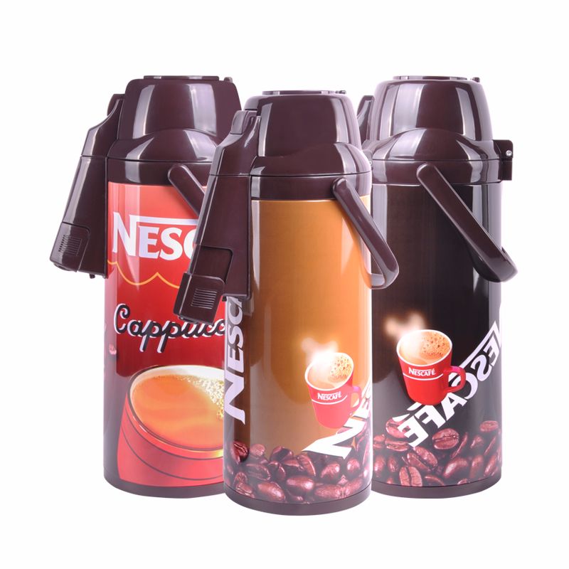 Air pressure thermos stainless steel air pressure bottle household thermal insulation pot press warm pot open water bottle Mahjong chess card kettle thumbnail