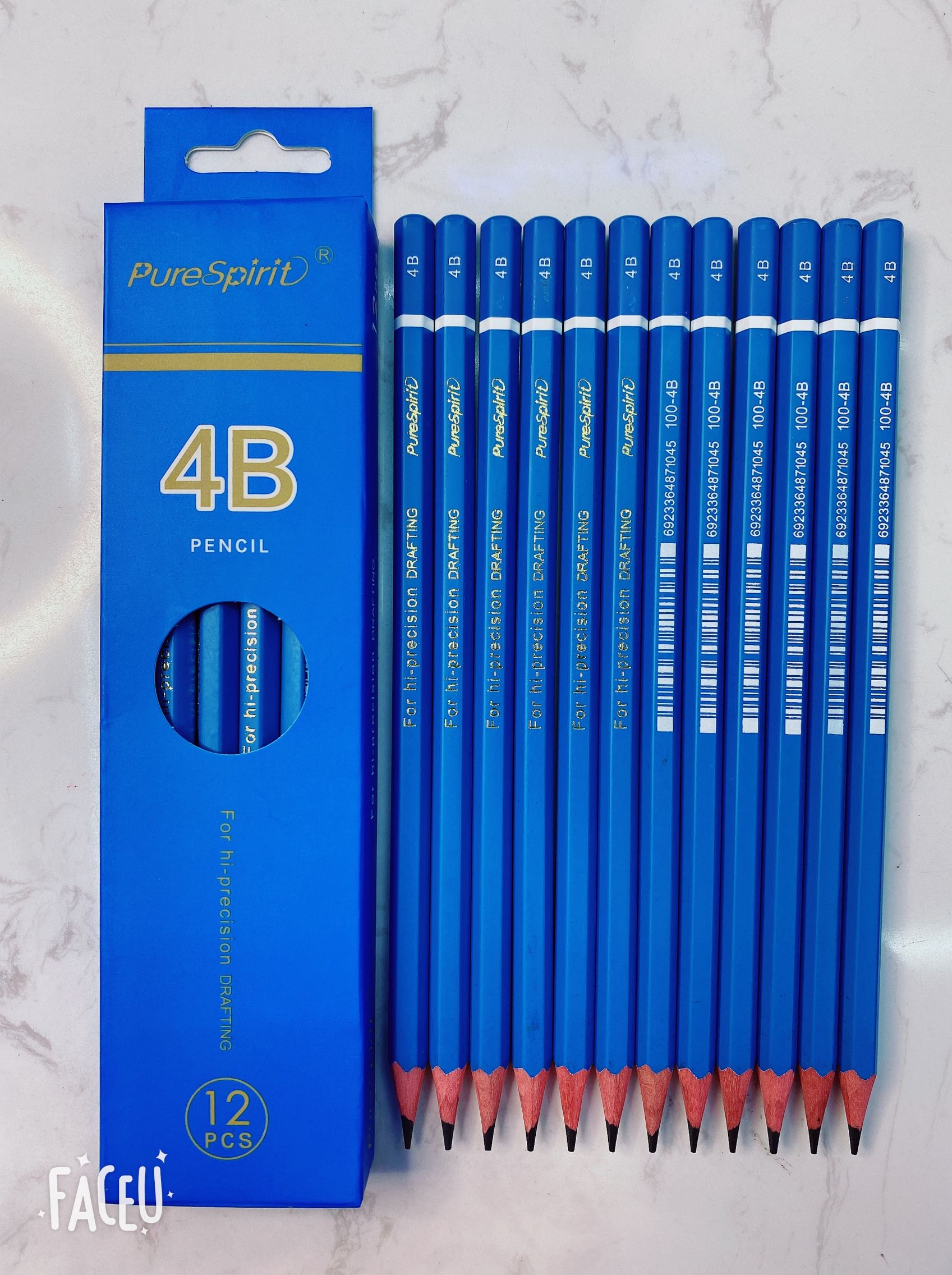 Yiwu Selection Fengyuan stationery 4B drawing pencil /100-4B/21110 full figure