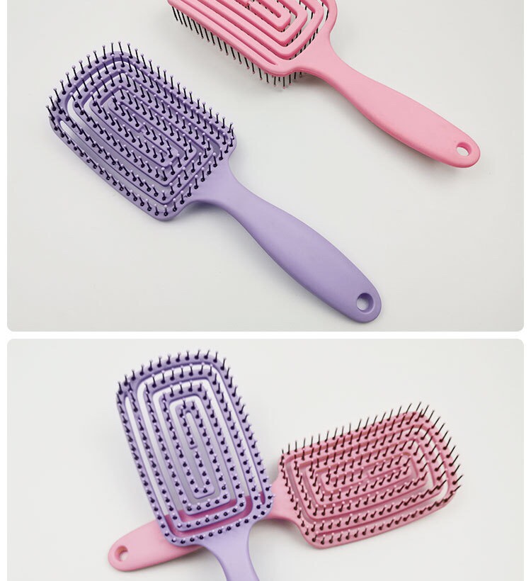 Foreign Trade Hot Comb Hair Comb Massage Head Large Curved Comb Hollow Arc Mosquito Coil Incense Comb undefined
