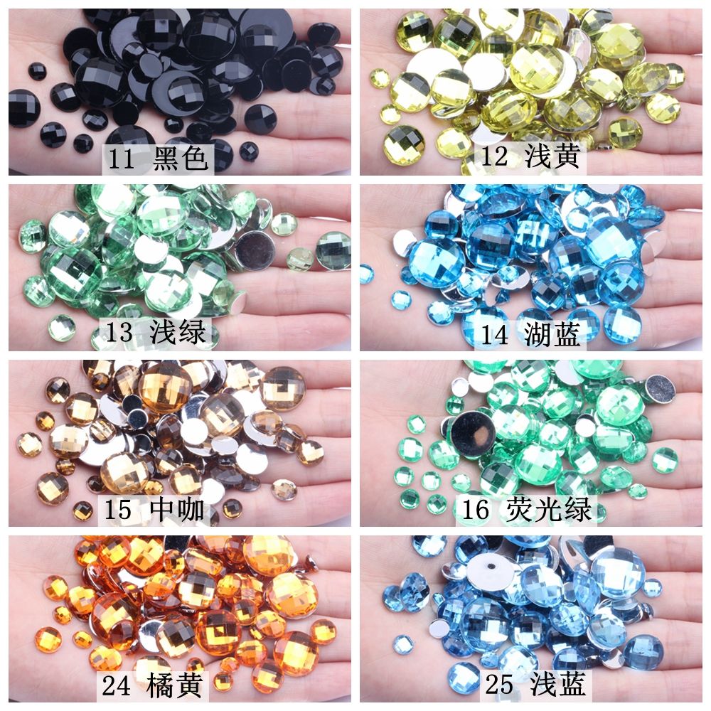 Acrylic Diamond White Imitation Flat Flat Earth Surface Round 4Mm10000 Diy Mobile Phone Beauty Accessories Materials Application Scenario