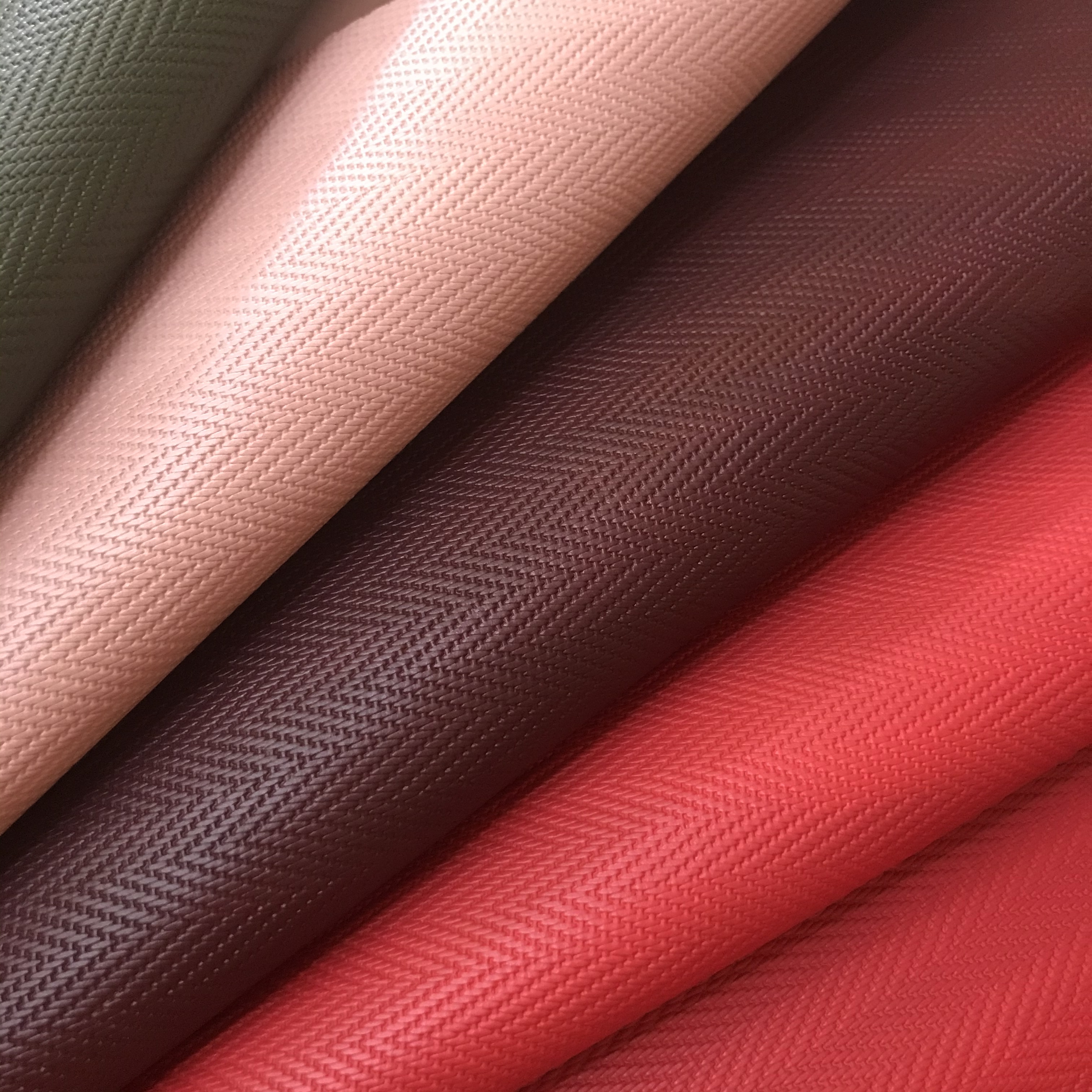 Anti-cotton fleece base 1.7mm thick PVC wavy leather fabric for luggage and handbags, artificial leather undefined